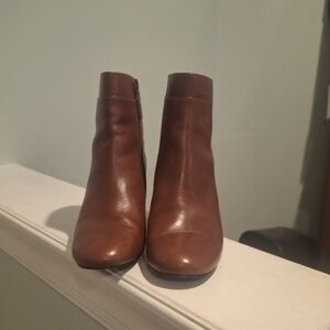 Cole Haan Rich Brown Leather Ankle Booties